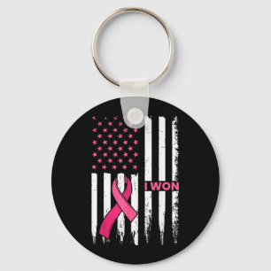 Porte-clés Survivante du cancer du sein a gagné le drapeau au