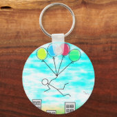 Porte-clés Survoler la ville avec des ballons (Recto)
