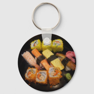 Porte-clés Sushi Raw Food Japonais Repas Délicieux Servi