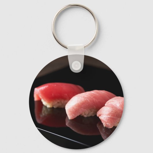 Porte-clés SUSHIMI Tuna & Fatty Tuna Sushi Trio Keychain (Recto)