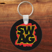Porte-clés SWAG - Noir et Rouge (Recto)