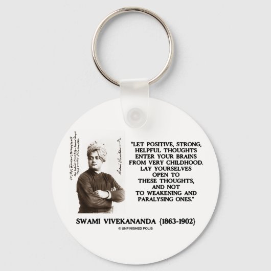 Porte-clés Swami Vivekananda Réflexions positives et utiles (Recto)
