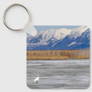 Porte-clés Swan et neige