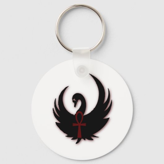 Porte-clés Swan noir avec Ankh (Recto)