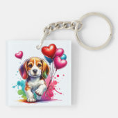 Porte-clés Sweet Beagle Pup Valentine (Dos)