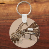 Porte-clés Sweet Giraffe Aime Jouer Piano (Recto)