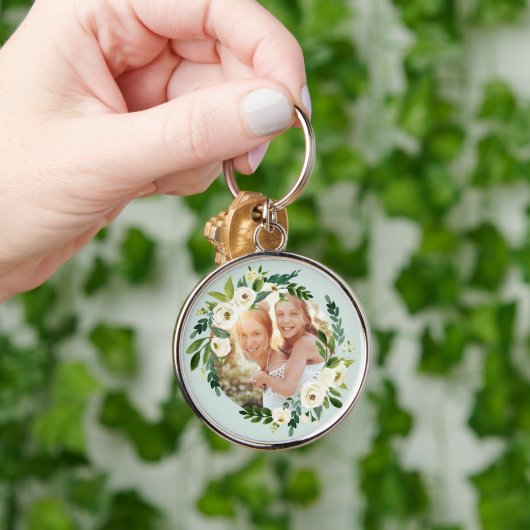 Porte-clés Sweet Greenery Wreath Fête des mères Cadeau photo (Main)