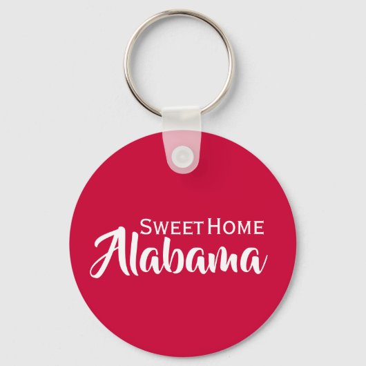 Porte-clés Sweet Home Alabama Crimson et blanc (Recto)