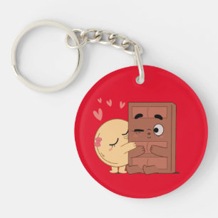 Porte-clés Sweet Kisses Choco Pancake Valentines Couples Amou