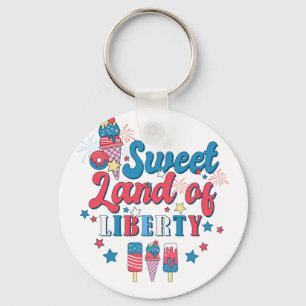Porte-clés Sweet Land Of Liberty - Amérique 4 juillet