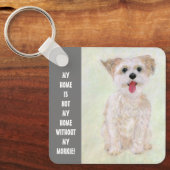 Porte-clés Sweet Morkie Home (Recto)