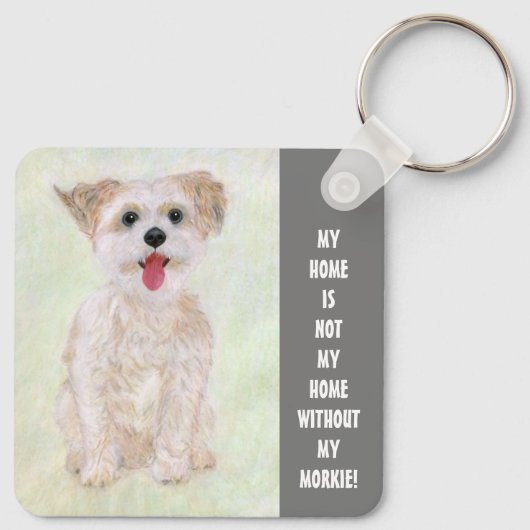 Porte-clés Sweet Morkie Home (Dos)