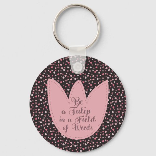 Porte-clés Sweet Simple Tulip Motif rose - Toutes les directi (Recto)