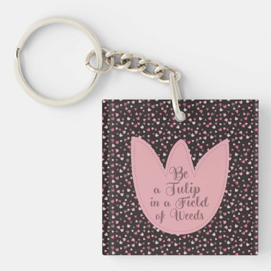 Porte-clés Sweet Simple Tulip Motif rose - Toutes les directi (Devant)
