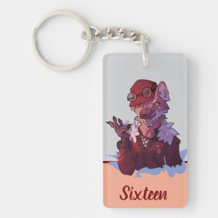 Porte-clés Sweet sixteen, loup, anime