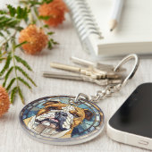 Porte-clés Sweet Staint Verre Anglais Bulldog (Devant droit)