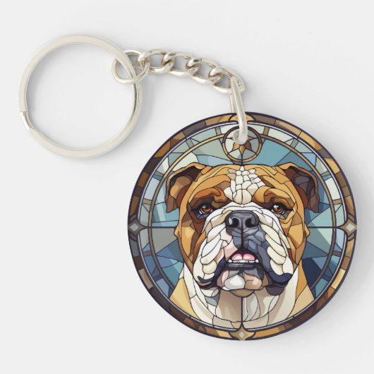Porte-clés Sweet Staint Verre Anglais Bulldog (Devant)
