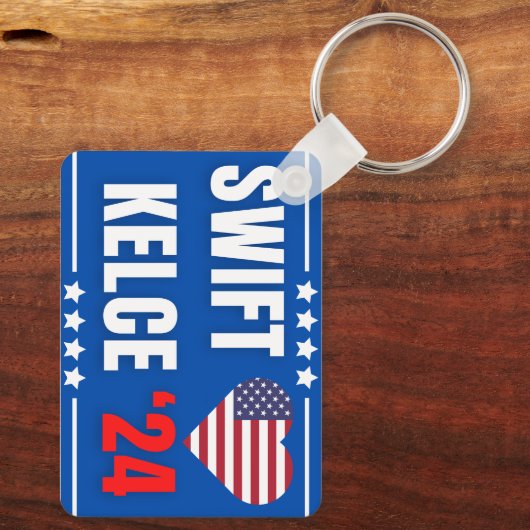 Porte-clés Swift Kelce 24 Heart (Verso)