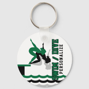 Porte-clés Swim Dive Team - Vert et Noir