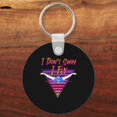 Porte-clés Swimmer I Don't Swim I Fly Butterfly Swimming Retr (Recto)