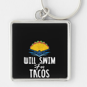 Porte-clés Swimmer Va Nager Tacos Natation Tacos Amateurs de