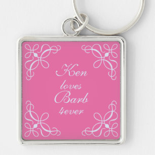 Porte-clés Swirls en rose bonbon