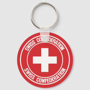 Porte-clés Switzerland Round Emblem