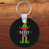 Porte-clés Sy Elf Funny Matching Family Group Christmas Pajam (Recto)