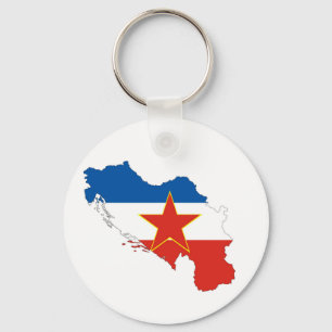 Porte-clés symbo de silhouette de forme de carte de drapeau