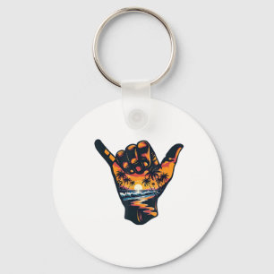 Porte-clés SYMBOLE À LA MAIN Aloha Surf de surf Vacances d'ét