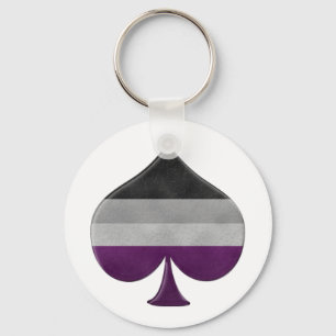 Porte-clés SYMBOLE ACE DE LA FIERTÉ Asexuelle