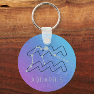 Porte-clés Symbole Aquarius Zodiac Star Horoscope Constellati