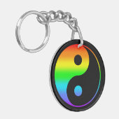 Porte-clés Symbole arc-en-ciel Yin Yang (Devant gauche)