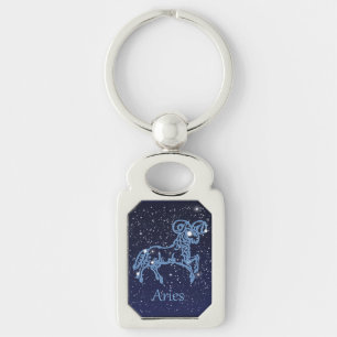 Porte-clés Symbole Aries Constellation et Zodiac avec étoiles