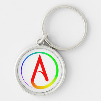 Porte-clés Symbole athée arc-en-ciel