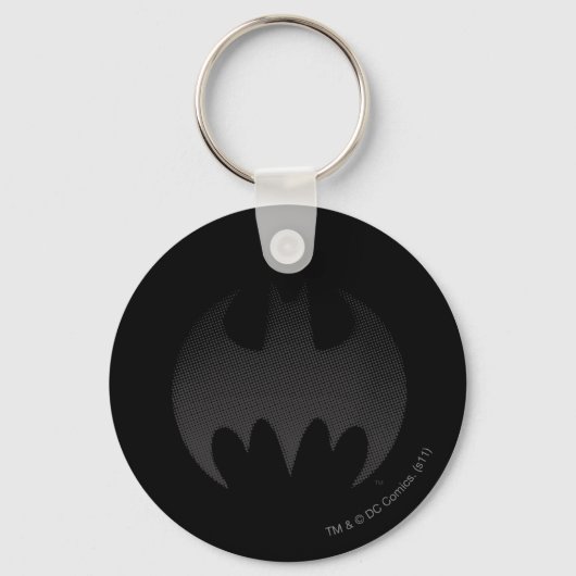 Porte-clés Symbole Batman | Black White Fade Logo (Recto)