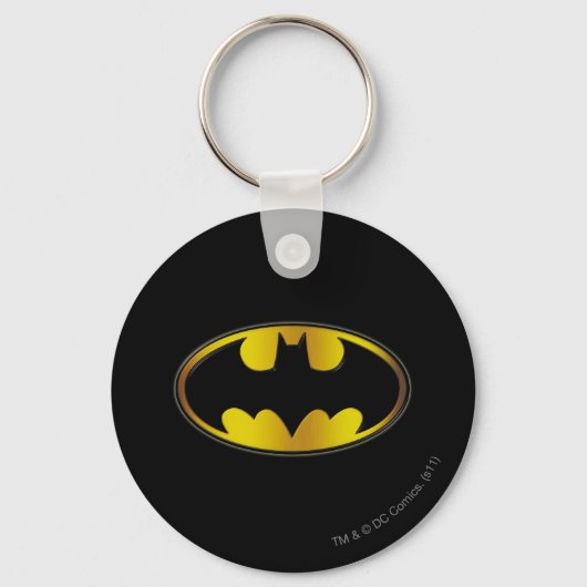 Porte-clés Symbole Batman | Logo de dégradé ovale (Recto)