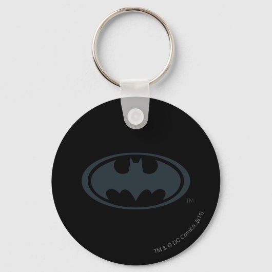 Porte-clés Symbole Batman | Logo noir et blanc (Recto)