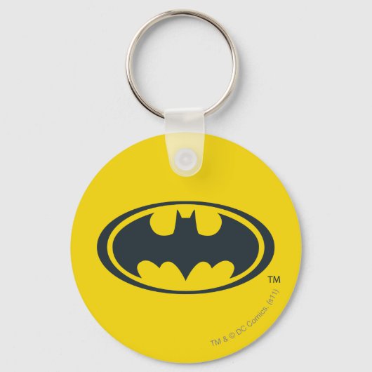 Porte-clés Symbole Batman | Logo noir et blanc (Recto)