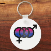 Porte-clés Symbole bisexuel 3D (Recto)