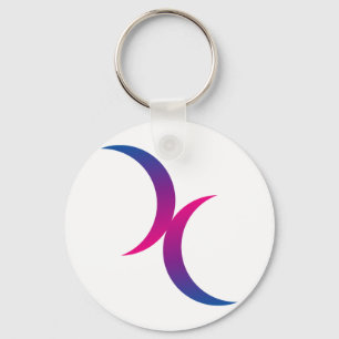 Porte-clés Symbole bisexuel de lune