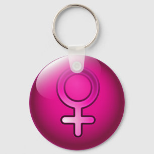 Porte-clés Symbole brillant de femme de genre de porte - clé