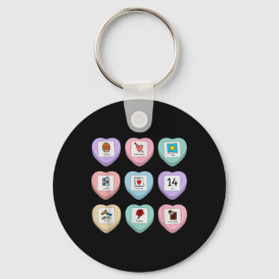 Porte-clés Symbole Candy Heart Pcs Enseignant d'éducation spé