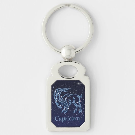 Porte-clés Symbole Capricorne Constellation et Zodiaque avec (Devant)