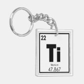 Porte-clés Symbole chimique de l'élément de titane formule ch (Devant gauche)