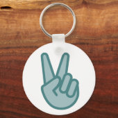 Porte-clés SYMBOLE cool DE LA PAIX Emoji MAIN (Recto)