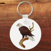 Porte-clés Symbole d'aigle à tête blanche américain de fierté (Recto)