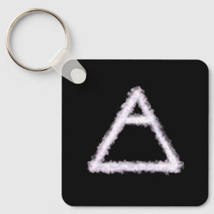 Porte-clés Symbole d'alchimie de l'élément d'air émietté Méta