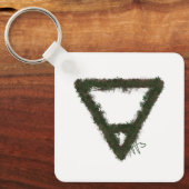 Porte-clés Symbole d'alchimie des éléments de la Terre rocheu (Recto)