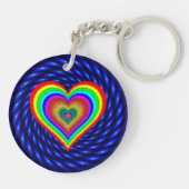 Porte-clés Symbole d'amour arc-en-ciel Saint-Valentin-25543 (Dos)